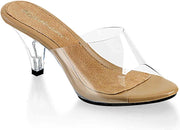 Fabulicious Muiltjes met hak -41 Shoes- BELLE-301 US 11 Transparant/Bruin