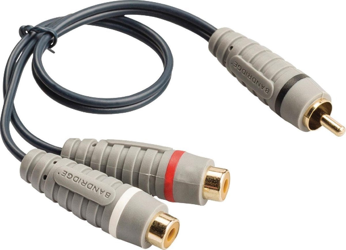 Bandridge Subwoofer/Tulp mono (m) - Tulp stereo (v) audio adapter - 0