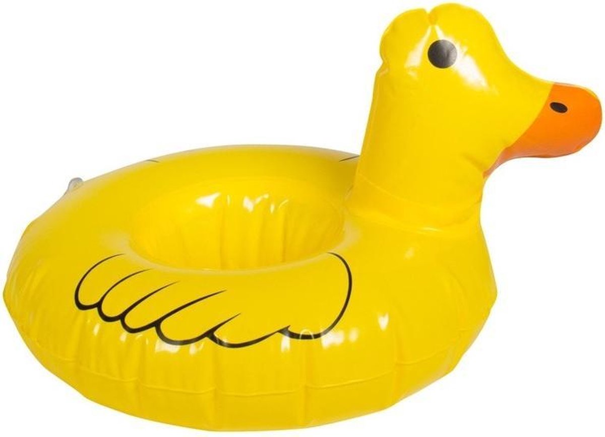 Opblaasbare drankhouder eend 34 cm