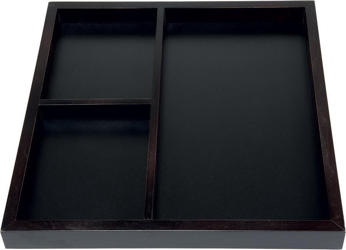 Dienblad krijtbord - Securit chalkboard tray 40x40cm double sided writing