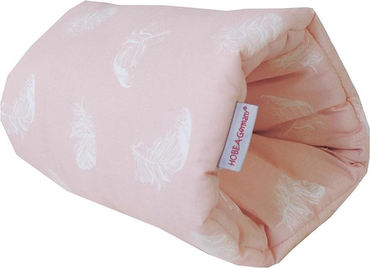 Hobea Mini voedingskussen roze met veren