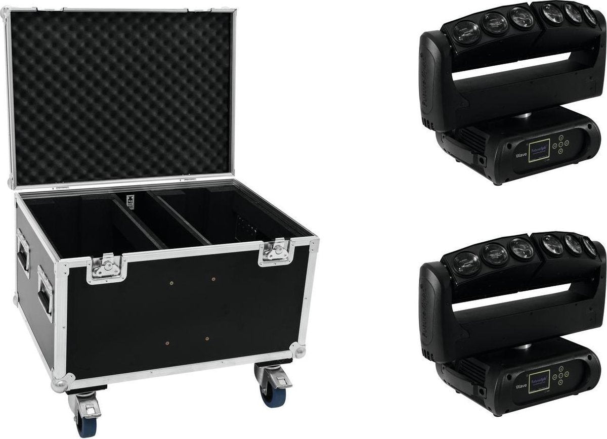 FUTURELIGHT Set 2x Wave LED Moving Bar + Case