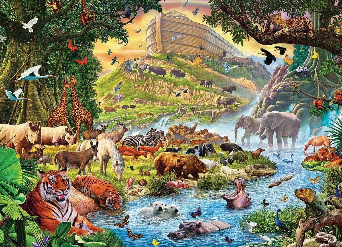 Eurographics puzzel Noah`s Ark Before the Rain - 500 XXL puzzel voor senioren met grote stukken