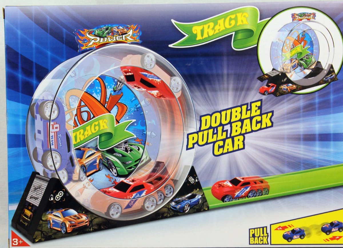 Racetrack met  Looping en Racewagen