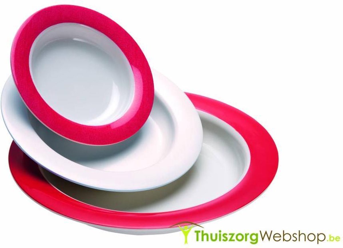 Kom - wit-rood - Ornamin