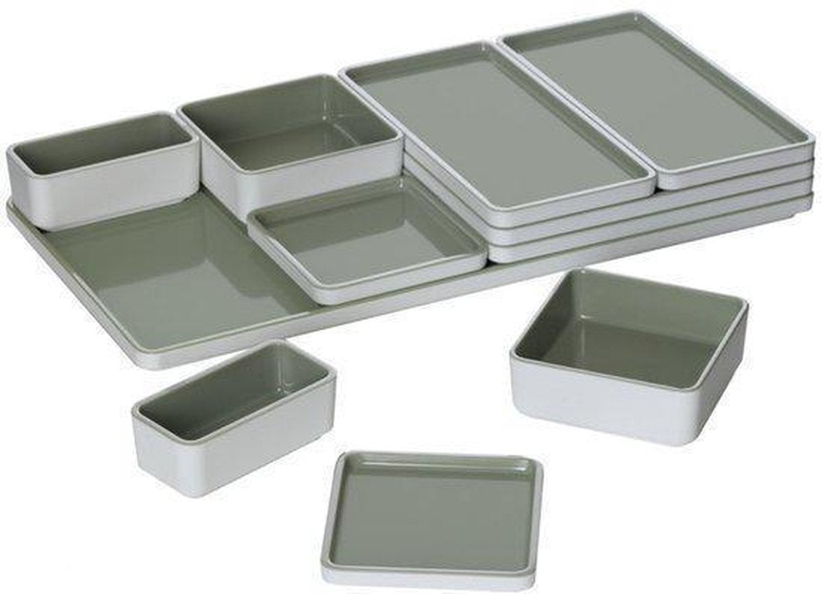 Pantone Serveerset - Tea 16-0213 - Licht groen - Set van 11 stuks