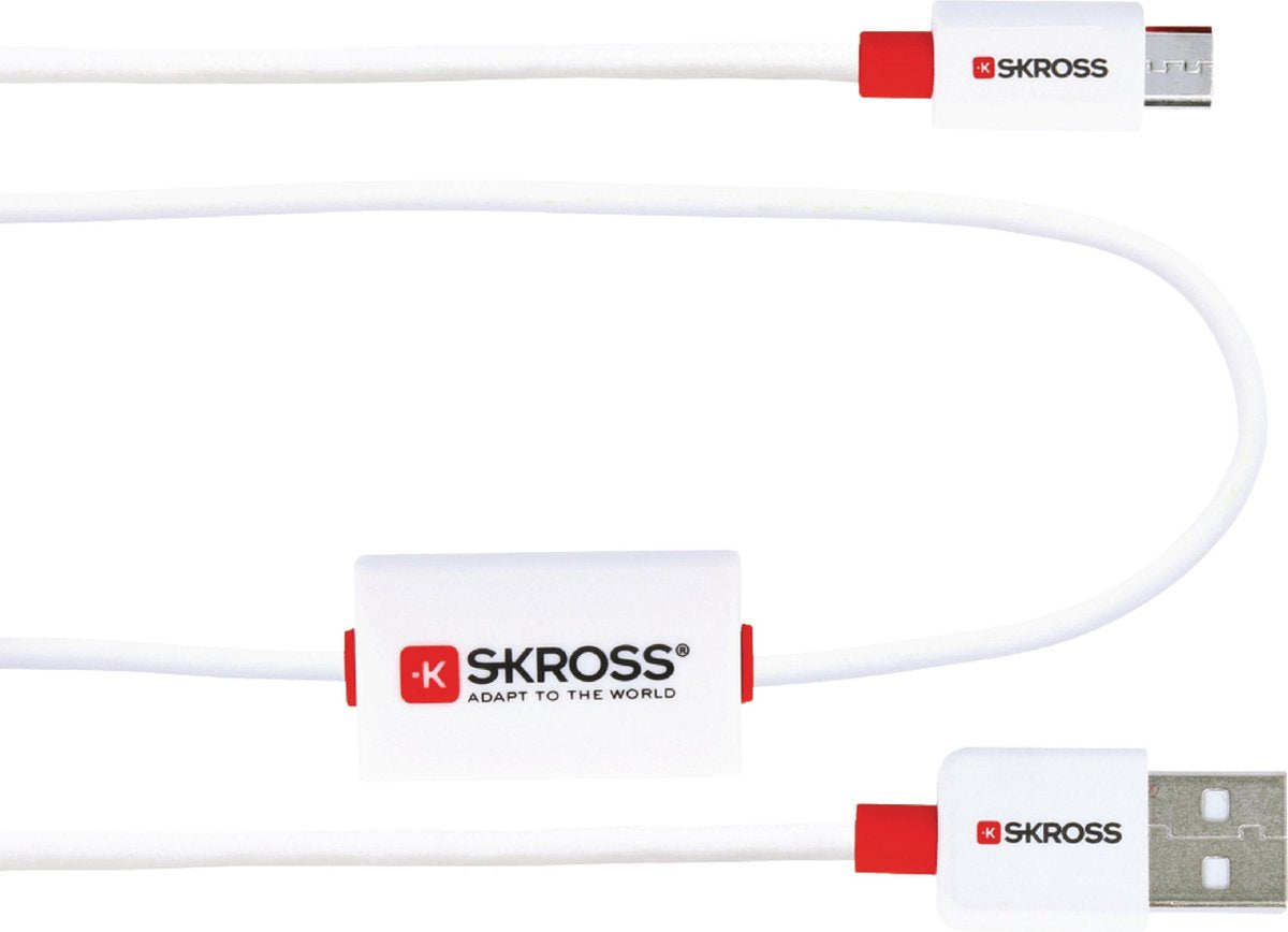 Skross BUZZ MICRO USB USB-kabel 1 m USB 2.0 USB A Micro-USB B Rood