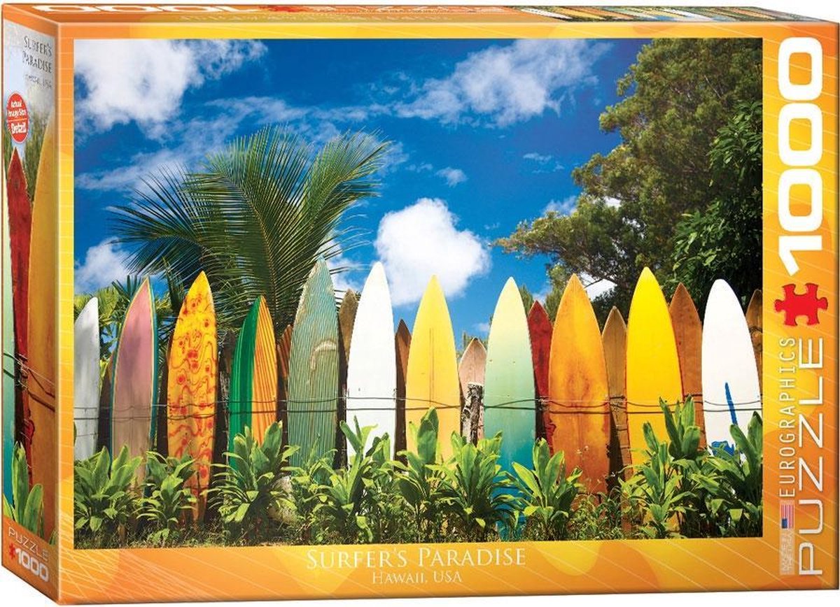 Eurographics puzzel Surfer's Paradise Hawaii - 1000 stukjes