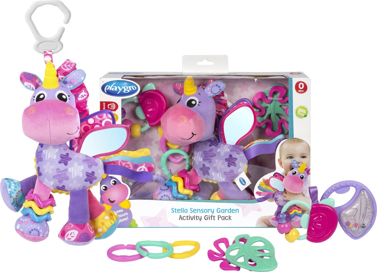 Playgro Geschenkset  Kraamcadeau Kadoset Stella Sensory Garden Activity Gift Pack