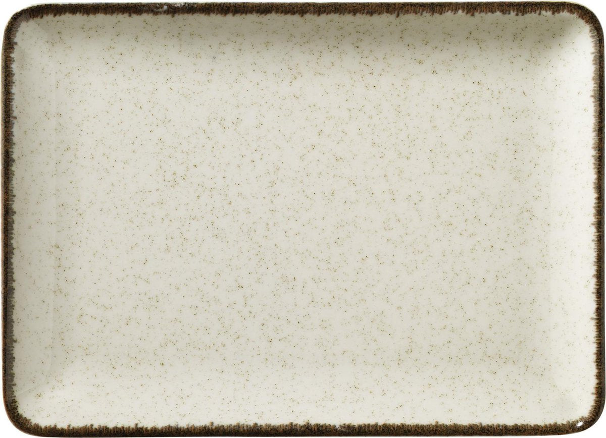Supervintage Kitchen trend - servies - schaal / bord - Creme Ocean - Aardewerk - prijs per stuk - rechthoek 13 x 18 cm cm