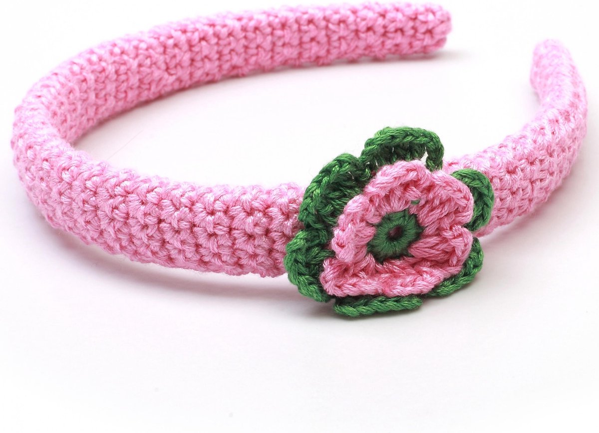 Naturezoo Haarband Bloem Roze/groen
