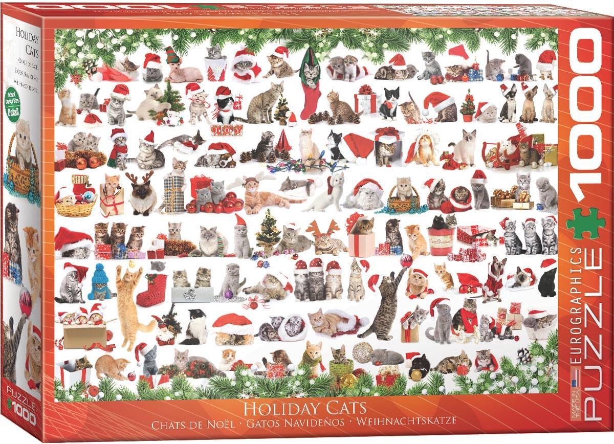 Eurographics puzzel Holiday Cats - 1000 stukjes