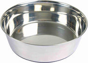 Trixie voerbak rvs / rubberbodem 17x17 cm 1 ltr 4 st