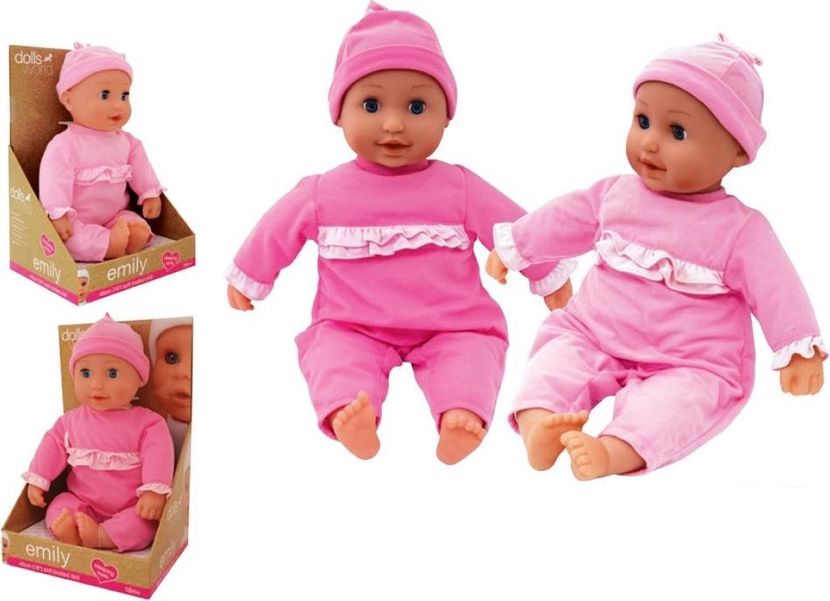 Dolls World Emily Pop met Speentje 46 cm Assorti