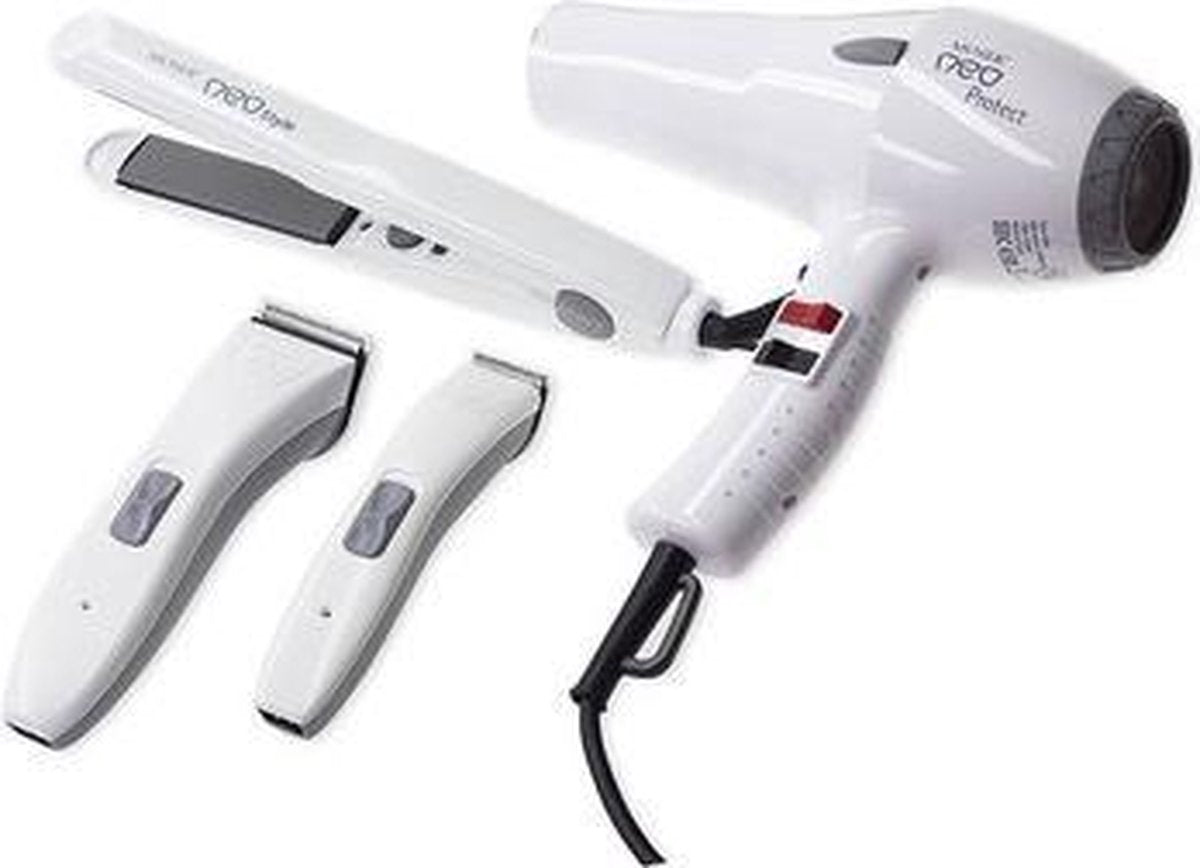 Moser Profiline Neo.kit Tondeuse+trimmer+stijltang+haardroger Set in Tas