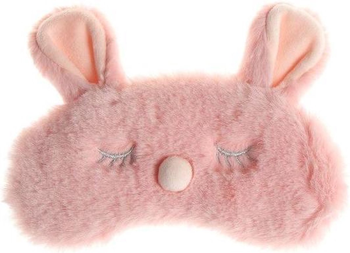 Slaapmasker Konijn - Verduisterend - Roze