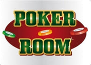 metalen bordje Let's play Poker !