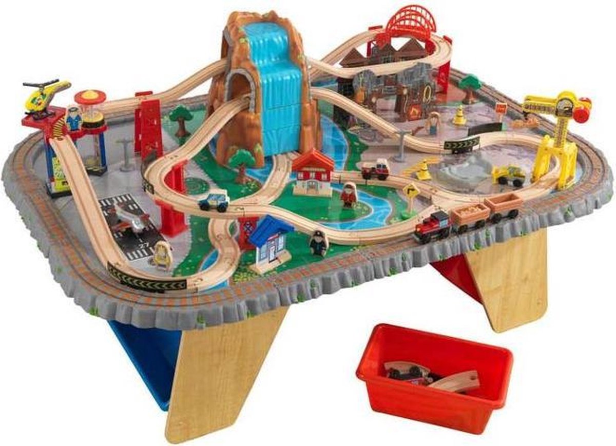 KidKraft Houten Treinset met Tafel Waterfall Junction