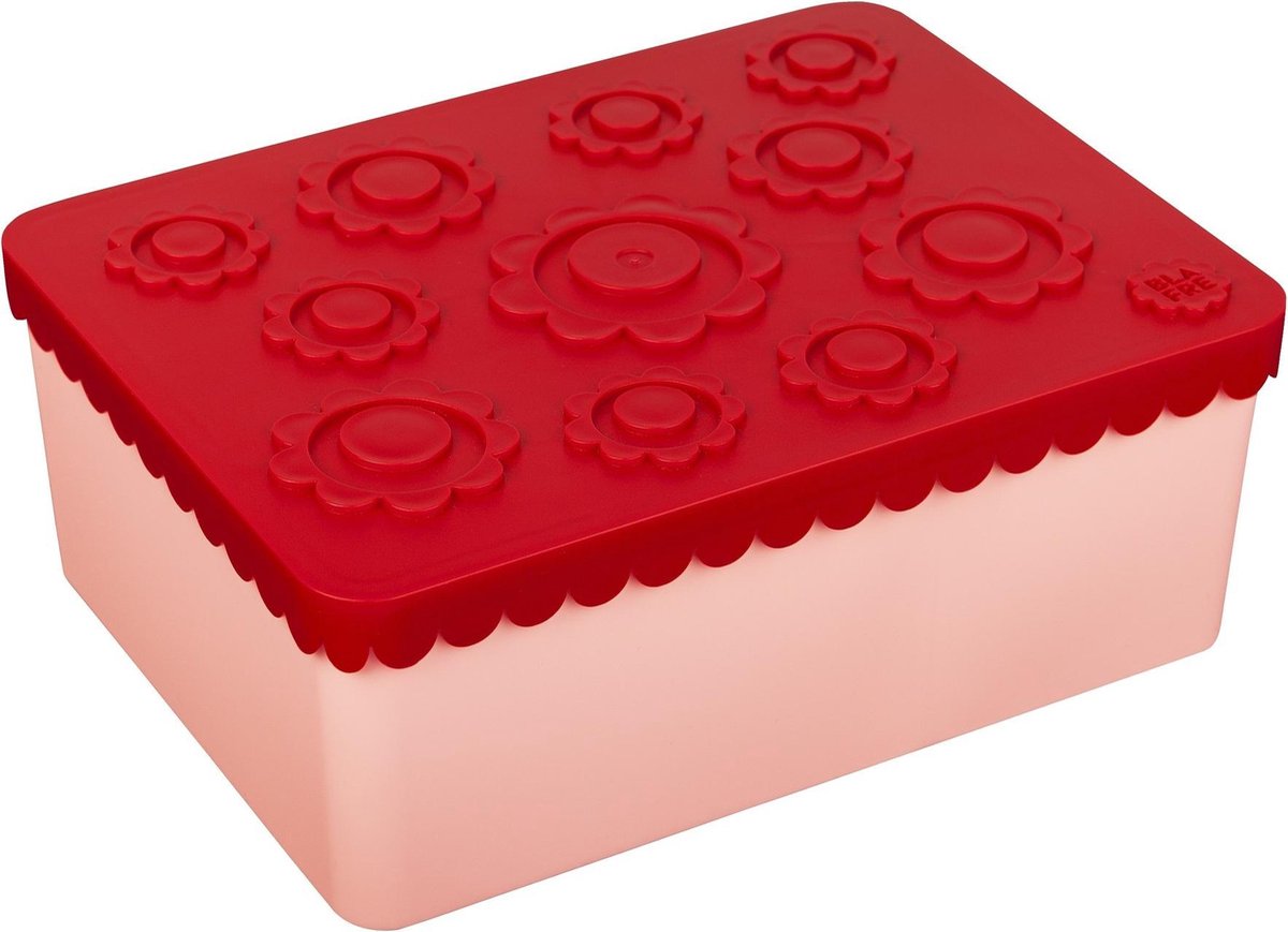 Toffe Lunchbox HDPE Flower Red/Pink