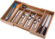 ProHouse Bamboe Besteklade Verstelbaar - Bestekbak - Bamboo cutlery tray - Bestekcassette