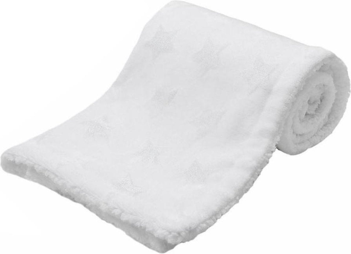Soft Touch Dekentje Ster 75 X 100 Cm Polyester/sherpa Wit