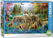 XL-legpuzzel Wolven bij het meer met 500 extra grote stukjes.