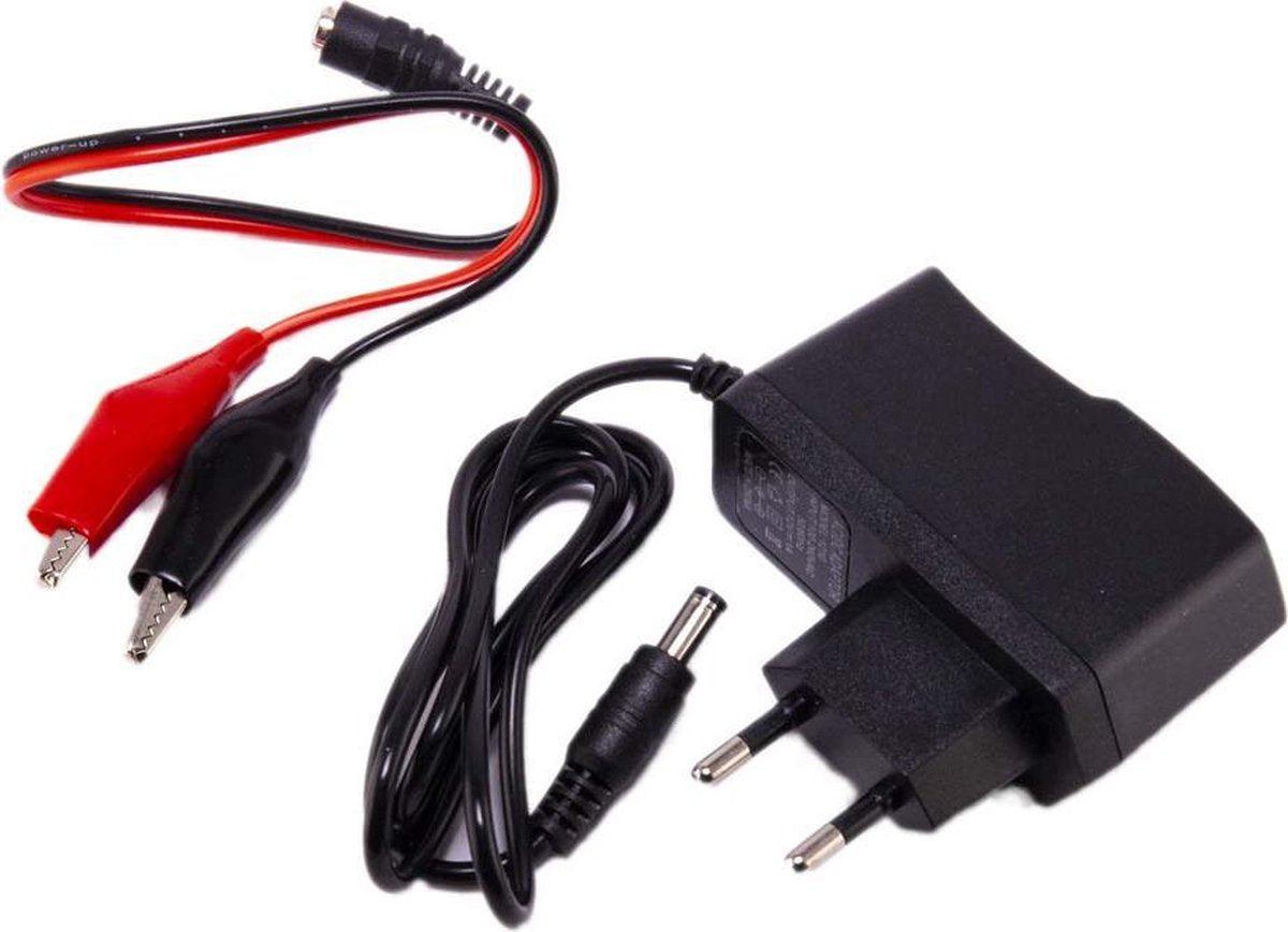Universele 12V oplader - druppelader - acculader 5.5 x 2.1mm voor elektrische kinderauto - kindermotor - kinderquad - kindertractor - accuvoertuig