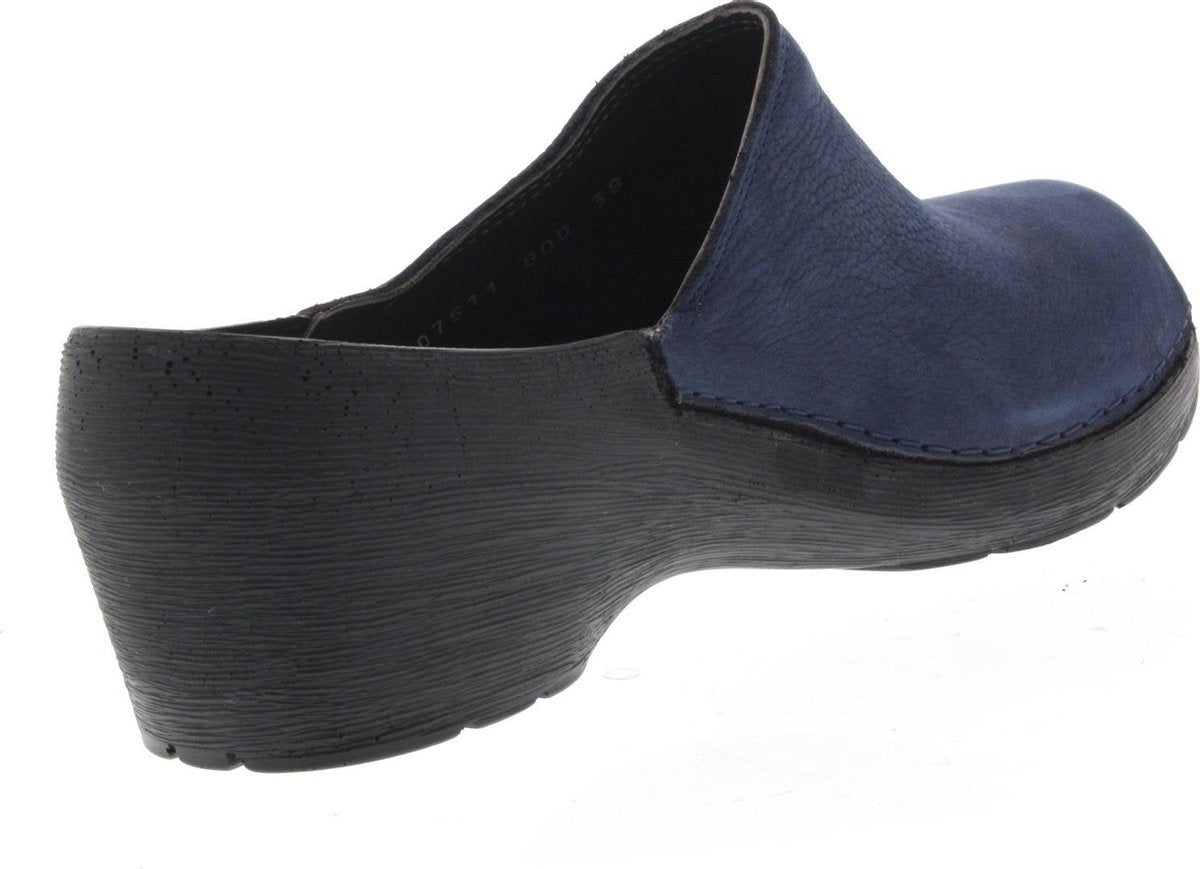 Dames Slippers Wolky 0607511-800 Clog Blue Blauw - Maat 38