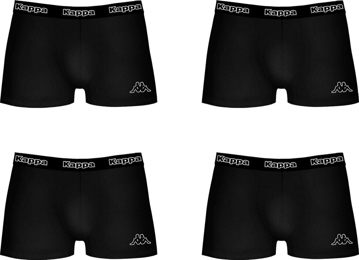 Kappa – boxershort heren – 4 stuks – zwart – boxers heren – maat XXL – boxershorts heren