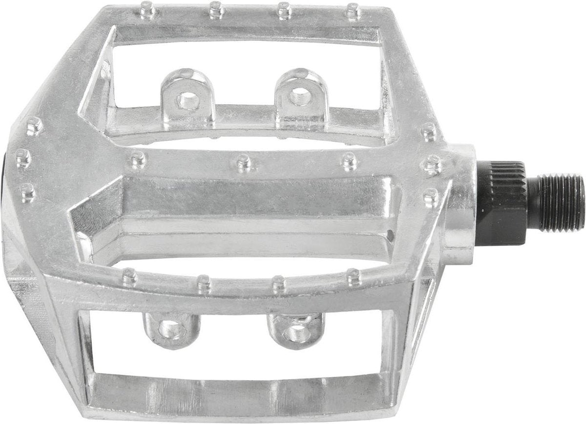 M-wave Platformpedaal Bmx Aluminium 9/16 Inch Zilver Per Set