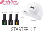 Jelly Bean Nail Polish Starterkit 80W - Proffesionele UV nagellamp voor gel nagellak - Base Coat - 2 Top Coat