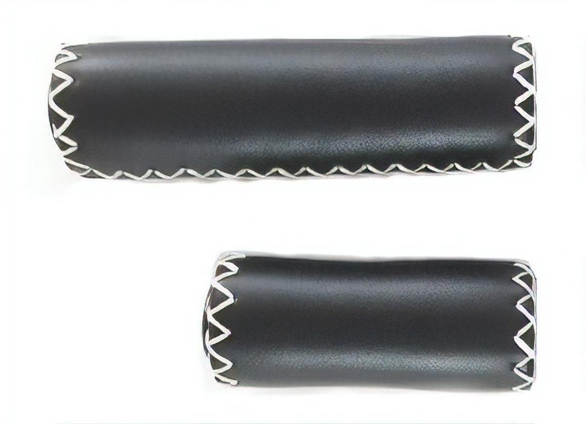 Falkx Handvatten 125/85 Mm Leer Zwart Per Set