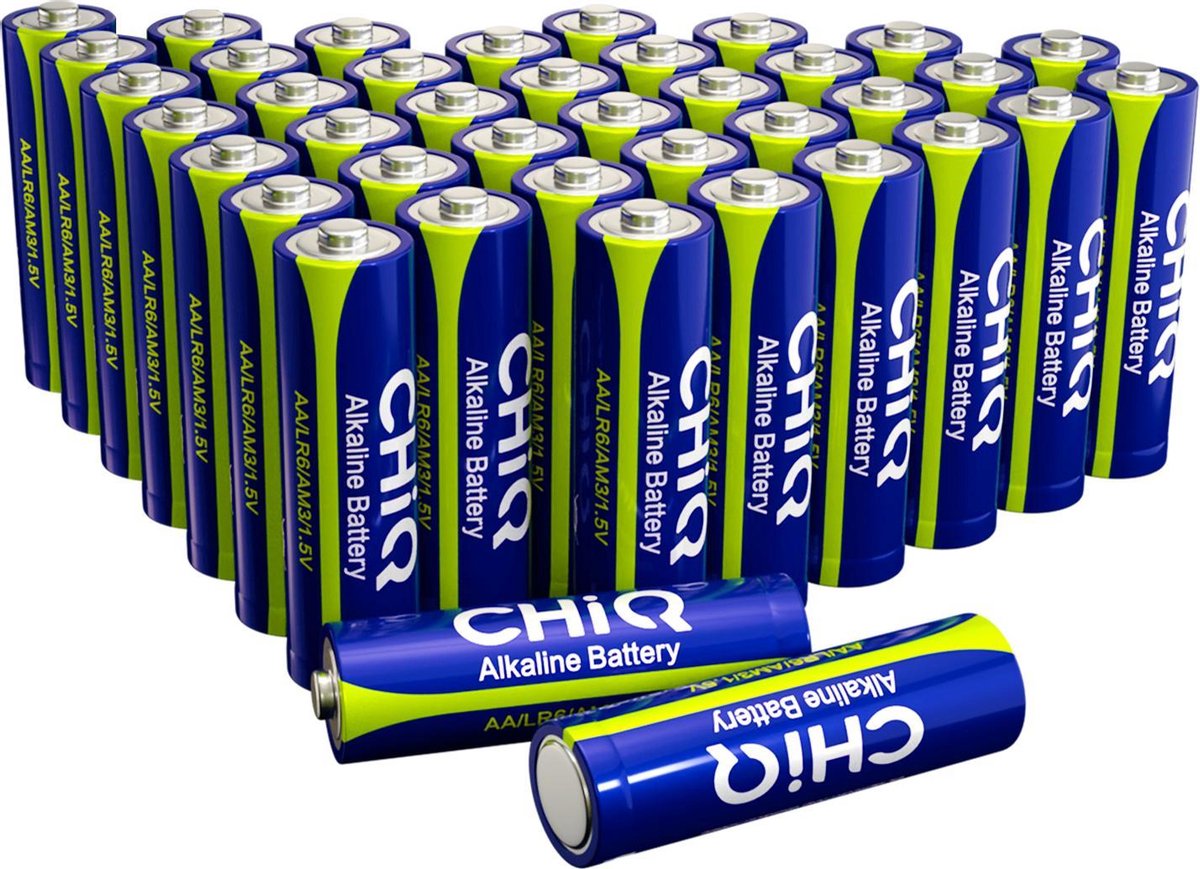 CHiQ AA Batterijen - 40 stuks - Gaat 70% langer mee - 10 jaar houdbaar - Type AA / LR6