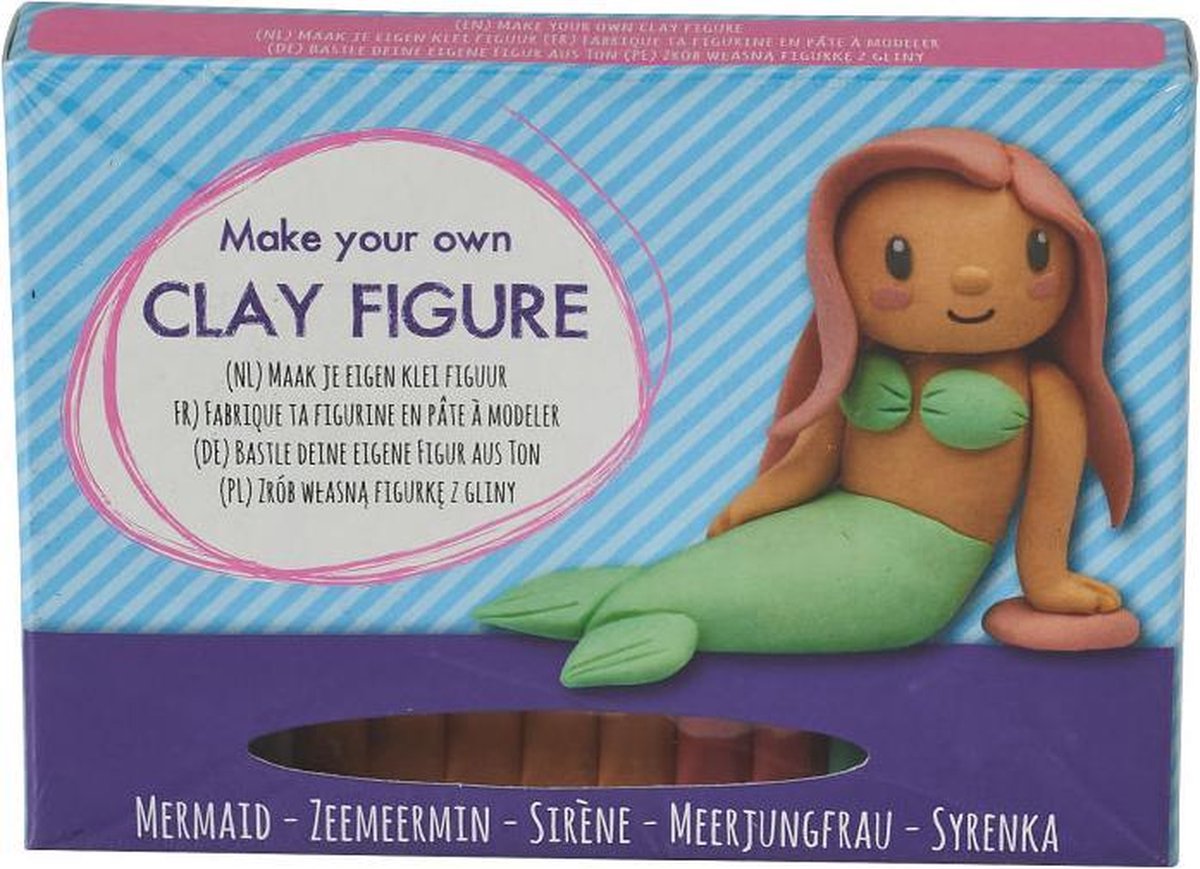 Color Crafts - Maak je eigen kleifiguur - Knutselen voor kinderen - ''Zeemermin''