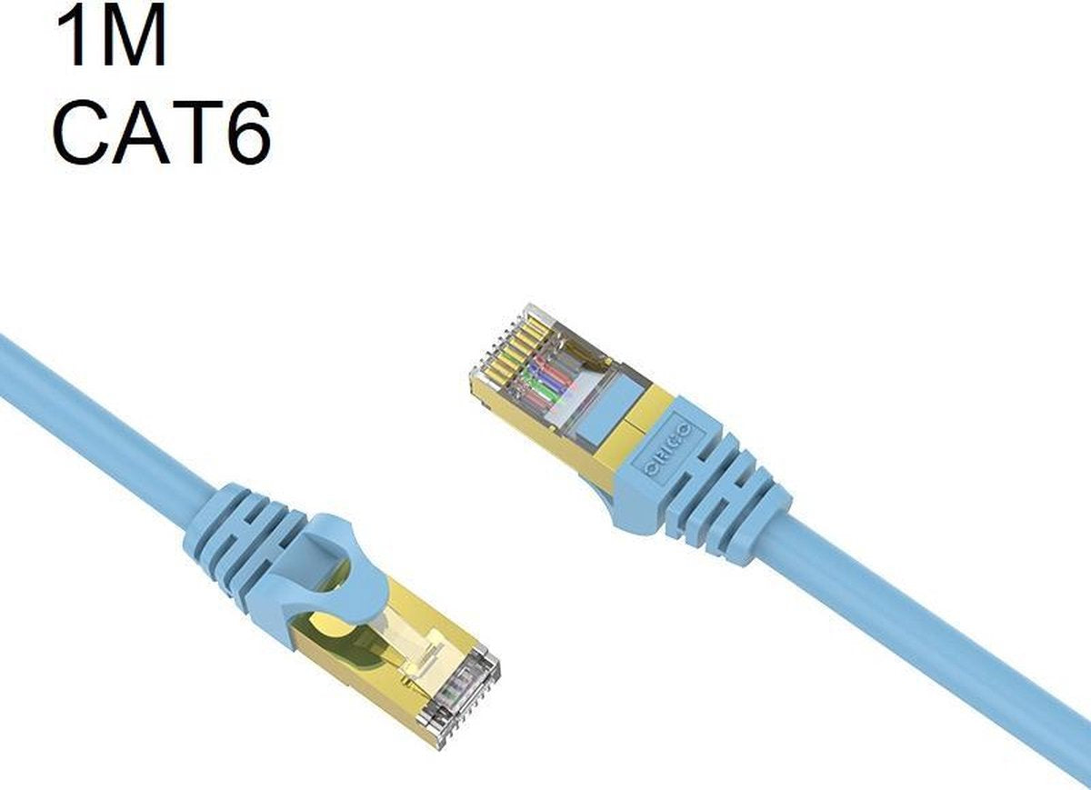 Orico RJ45 Gigabit Ethernet netwerkkabel CAT 6 - 1M - Blauw