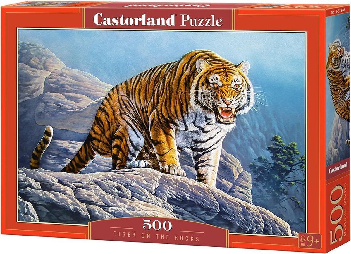 Tiger on the Rocks - 500 stukjes