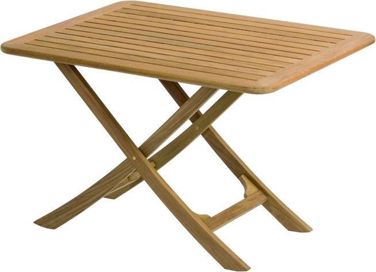 ARC Marine teakhouten inklapbare Tafel Provence - 2 posities - 90x70 cm (ongeolied)