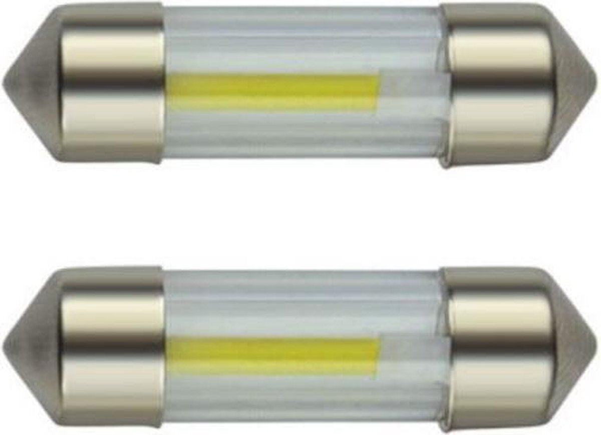 Auto C5W LEDlamp 2 stuks | LED festoon 31mm | COB wit 6000k | 12 Volt