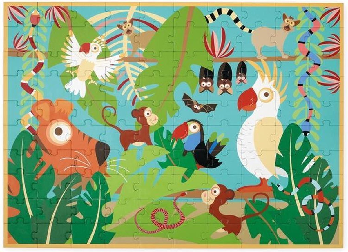 Scratch Legpuzzel Jungle 60 Cm 100 Stukjes