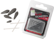 Preston | in-line olivettes | 4 stuks | 5 gram | loodjes