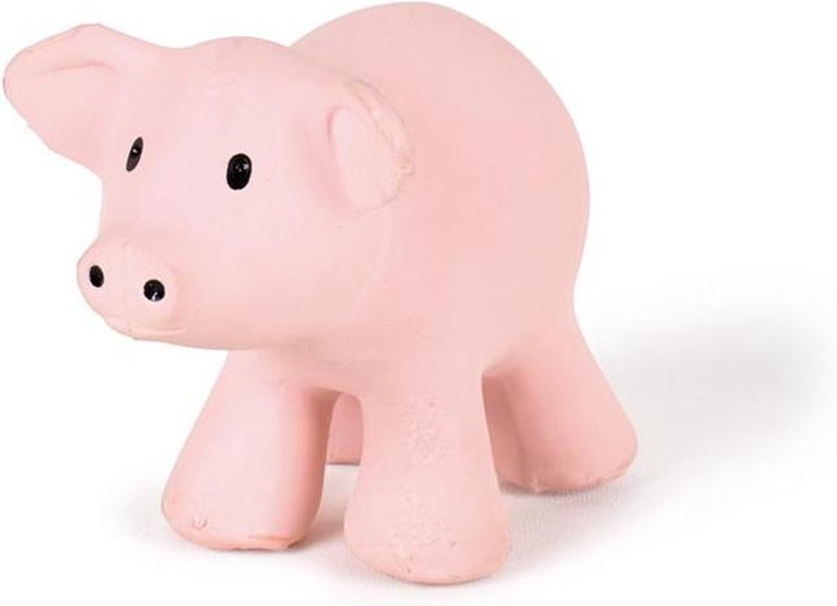 Tikiri Bijt- En Badspeeltje Met Rammelaar Biggetje 12 Cm