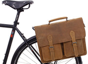 GUSTI Marc fietstas bruin buffelleer unisex