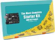 Arduino Starters Set V3 - Uitgebreide Set met UNO R3 Board & Sensors - Inclusief Handleiding en Voorbeeldcode - Plastic Opbergdoos