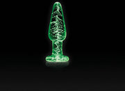 Glazen anaalplug Small glow-in-the-dark