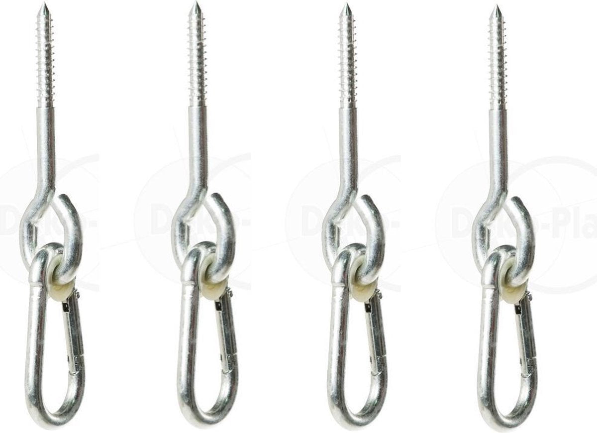 Indraai schommelhaak  met karabijnsluiting  4 pcs