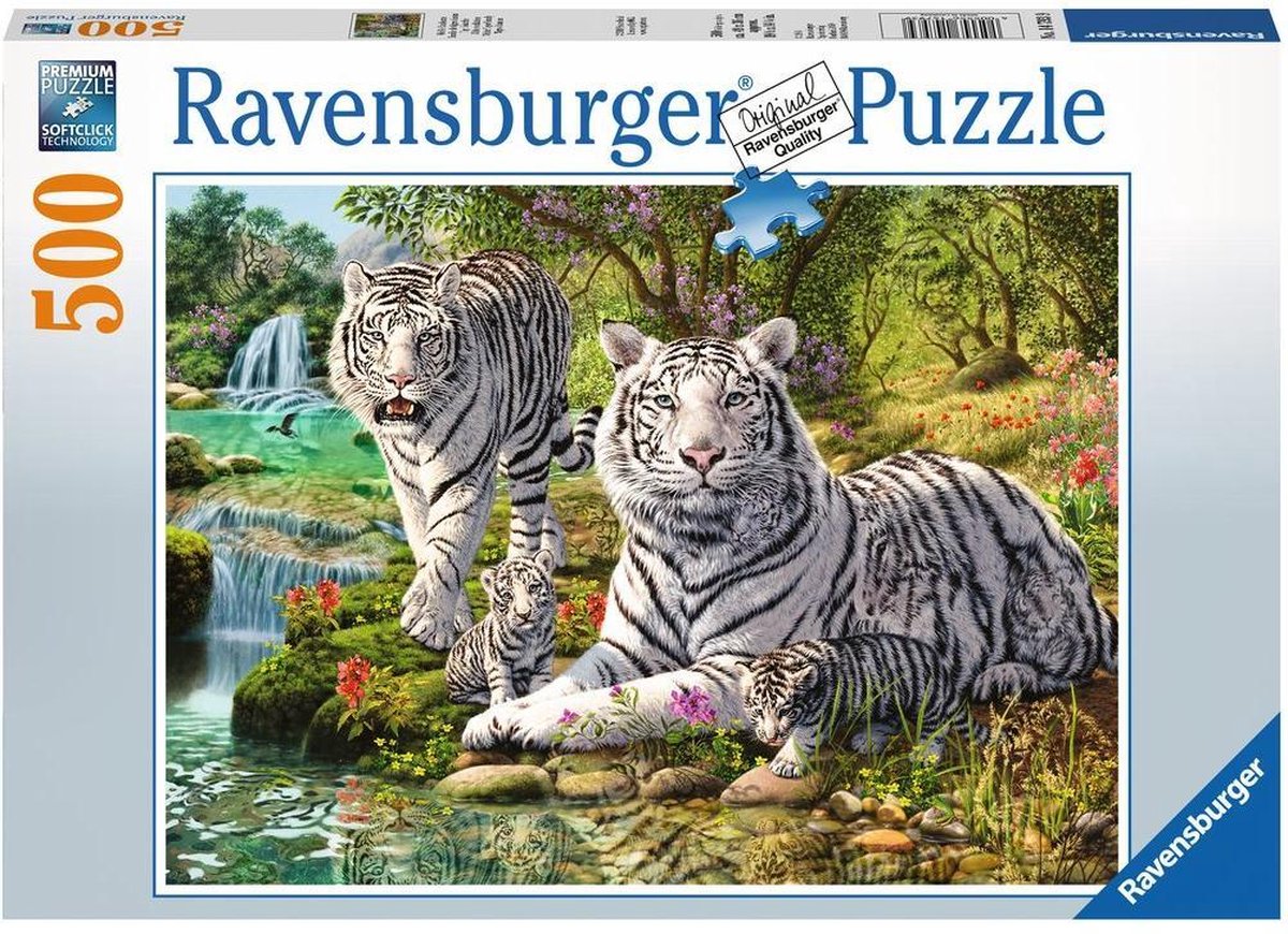 Ravensburger puzzel Witte roofkatten - legpuzzel - 500 stukjes