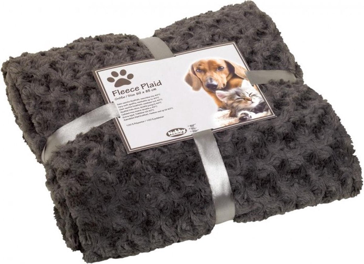 Nobby - Fleece deken - lichtgrijs - 60 X 85 CM