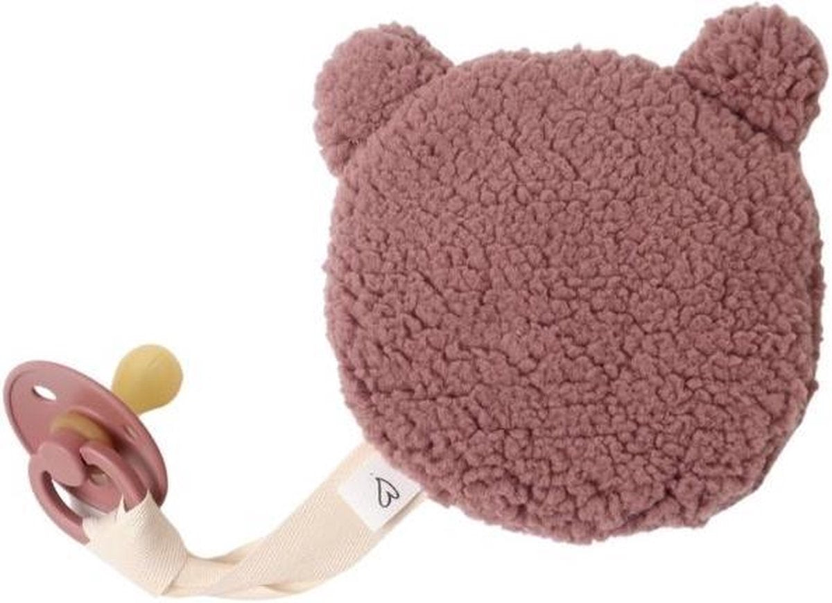 LOVEissue speenknuffeltje beer teddy Bruinpaars | BIBS fopspeen woodchuck T2 | 6 t/m 18 mnd