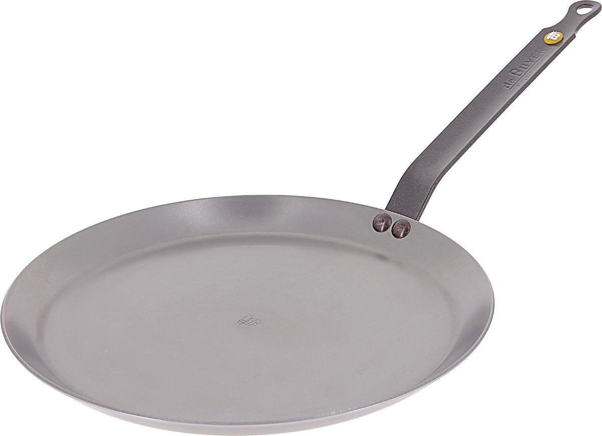 De Buyer Mineral B Pannenkoekenpan 24 CM - Plaatstaal met Bijenwas - Zonder Anti Aanbaklaag