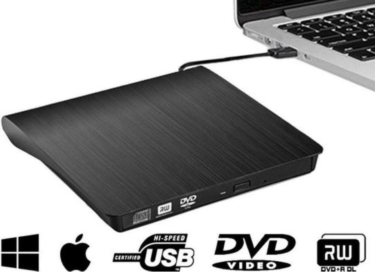 iBello Externe DVD & CD Speler - Externe DVD Brander - USB 3.0 - Windows